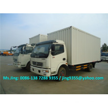 2016 New DFAC 6-7 ton van truck, van box cargo truck with hydraulic rear pedal sale in Sudan